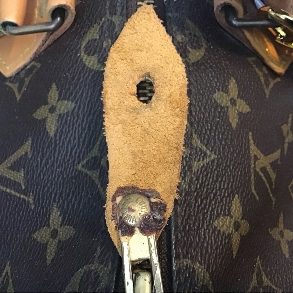 Louis Vuitton Speedy 35 Brown Monogram Bag with Colorful Scarf - Picture 10 of 16